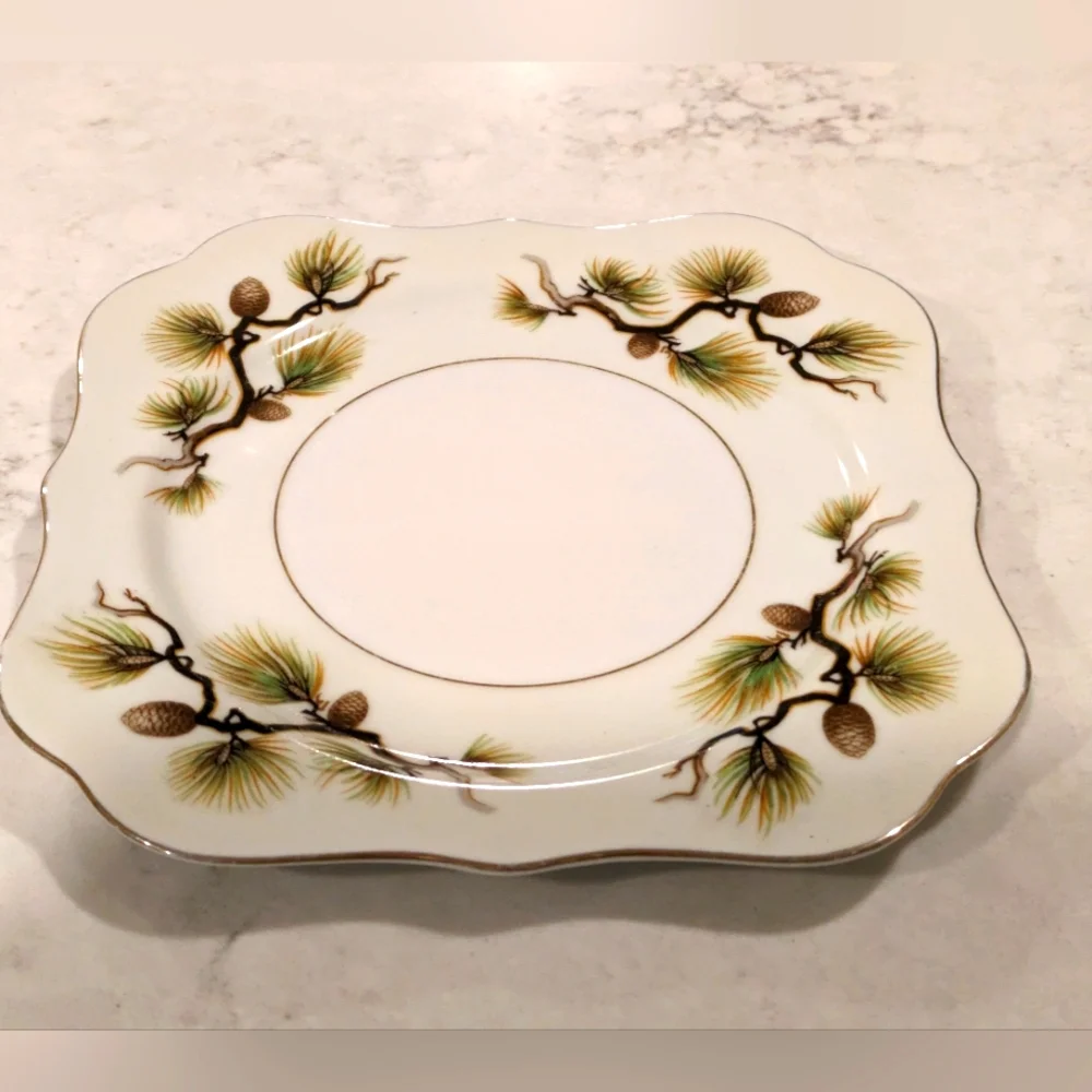One Narumi Japan Bone China Shasta Pine Plate.